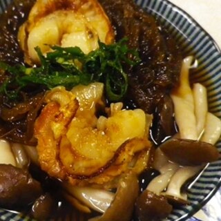 焼きホタテもずくしめじの酢の物